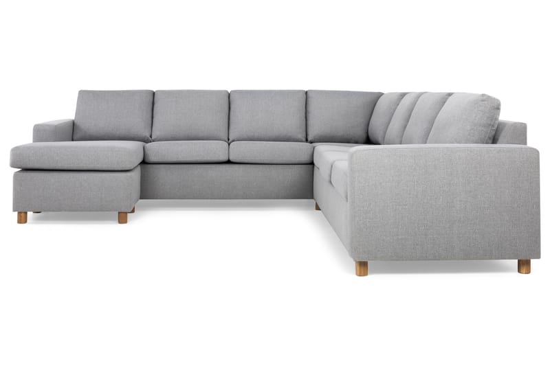 Crazy 6-seters Venstrevendt U-formet Large Hjørnesofa med Divan i Stoff - Grå - Møbler - Sofaer - Hjørnesofa - Hjørnesofa med divan