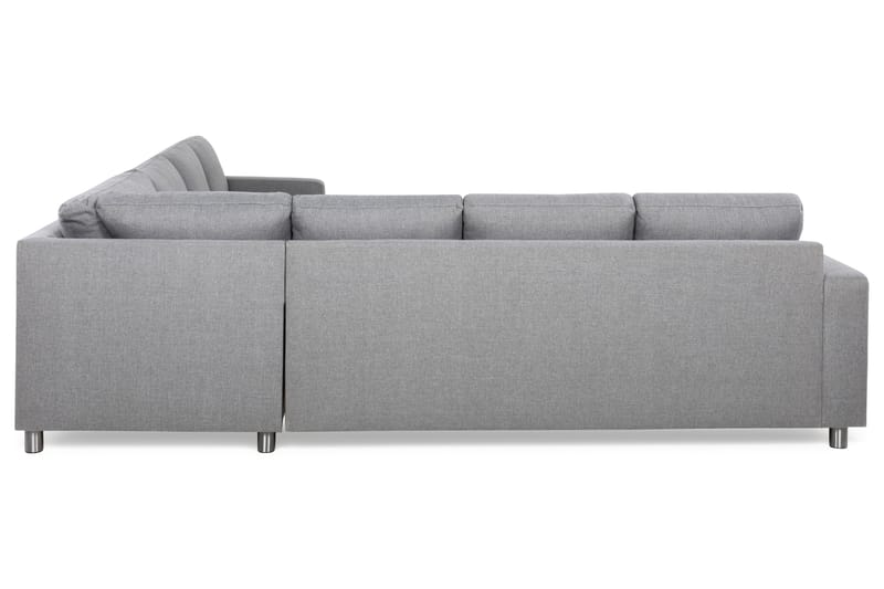 Crazy 6-seters Venstrevendt U-formet Large Hjørnesofa med Divan i Stoff - Grå - Møbler - Sofaer - Hjørnesofa - Hjørnesofa med divan