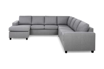 Crazy 6-seters Venstrevendt U-formet Large Hjørnesofa med Divan i Stoff
