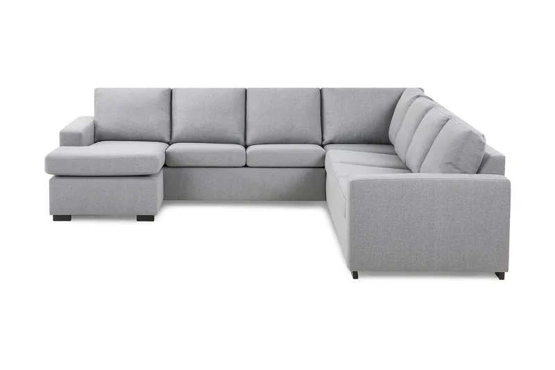 Crazy 6-seters Venstrevendt U-formet Large Hjørnesofa med Divan i Stoff - Grå - Møbler - Sofaer - Hjørnesofa - Hjørnesofa med divan