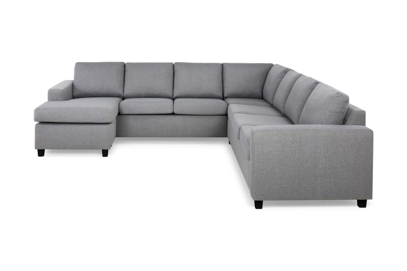 Crazy 6-seters Venstrevendt U-formet Large Hjørnesofa med Divan i Stoff, Grå