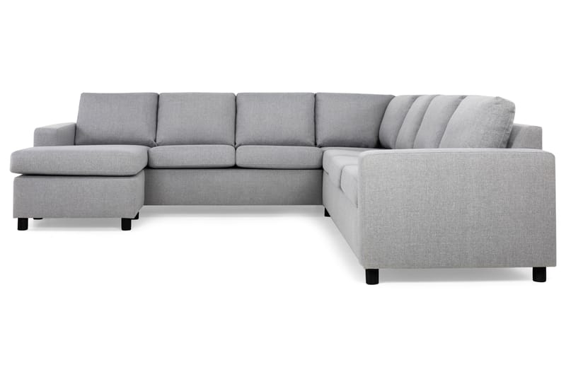 Crazy 6-seters Venstrevendt U-formet Large Hjørnesofa med Divan i Stoff - Grå - Møbler - Sofaer - Hjørnesofa - Hjørnesofa med divan