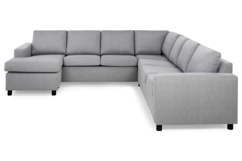Crazy 6-seters Venstrevendt U-formet Large Hjørnesofa med Divan i Stoff - Grå - Møbler - Sofaer - Hjørnesofa - Hjørnesofa med divan