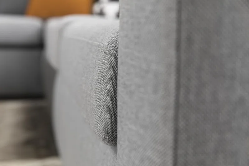 Crazy 6-seters Venstrevendt U-formet Large Hjørnesofa med Divan i Stoff - Grå - Møbler - Sofaer - Hjørnesofa - Hjørnesofa med divan