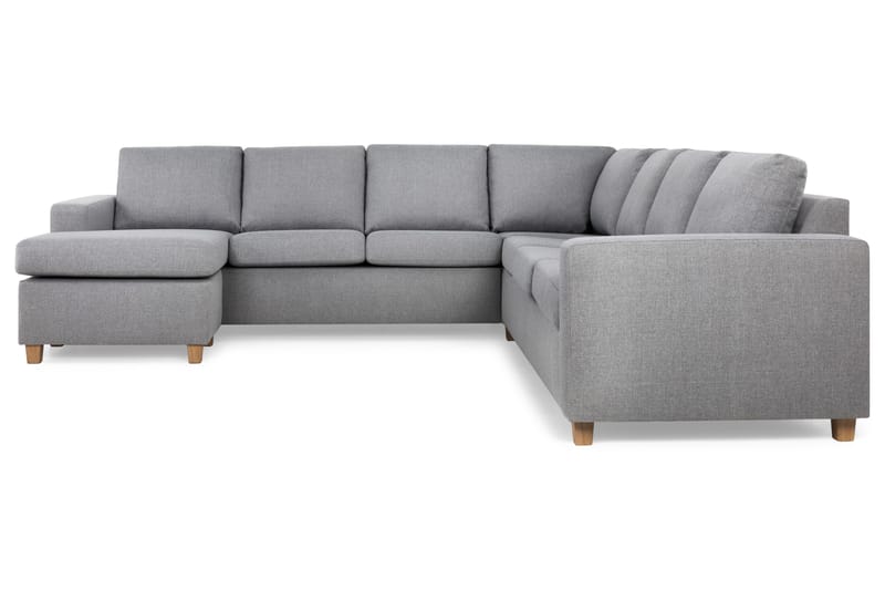 Crazy 6-seters Venstrevendt U-formet Large Hjørnesofa med Divan i Stoff - Grå - Møbler - Sofaer - Hjørnesofa - Hjørnesofa med divan