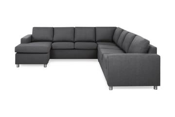 Crazy 6-seters Venstrevendt U-formet Large Hjørnesofa med Divan i Stoff