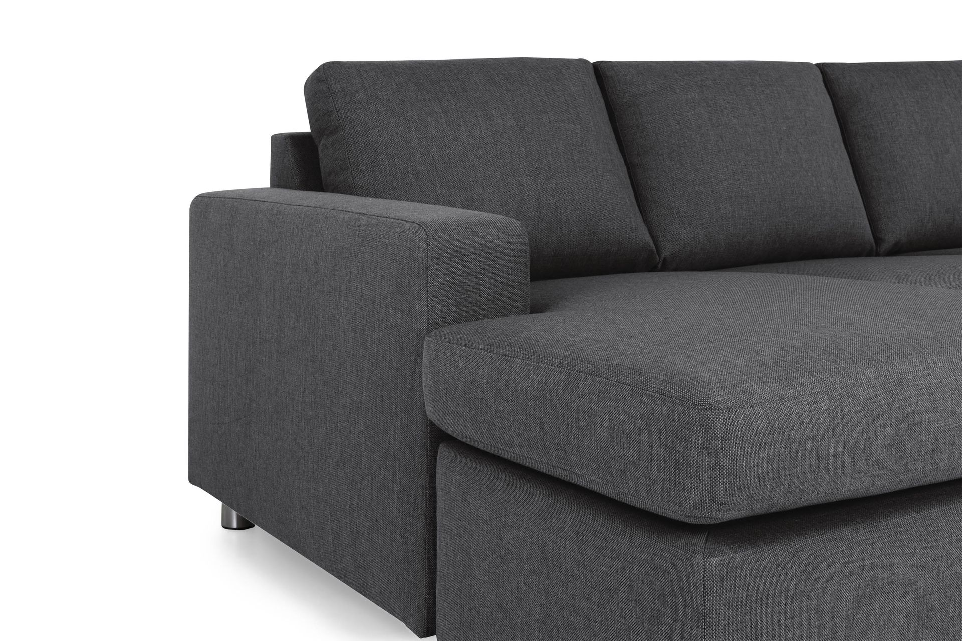 Crazy 6-seters Venstrevendt U-formet Large Hjørnesofa med Divan i Stoff - Mørk grå - Møbler - Sofaer - Hjørnesofa - Hjørnesofa med divan
