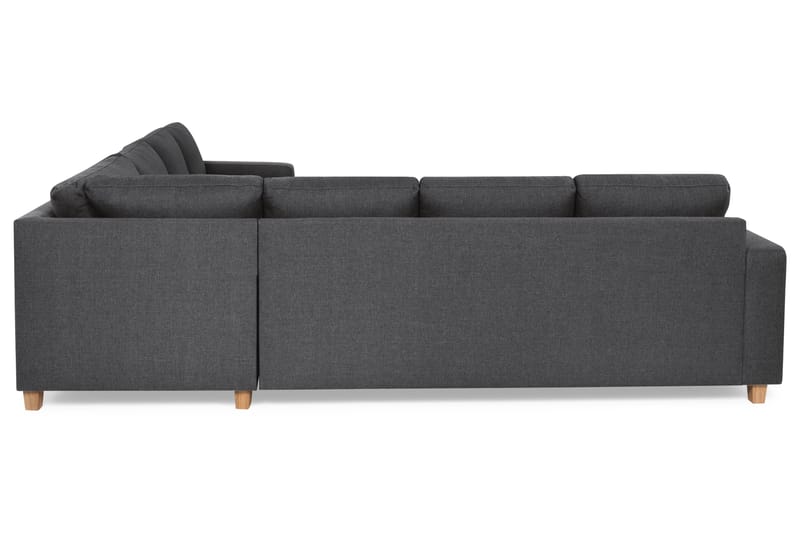 Crazy 6-seters Venstrevendt U-formet Large Hjørnesofa med Divan i Stoff - Mørk grå - Møbler - Sofaer - Hjørnesofa - Hjørnesofa med divan