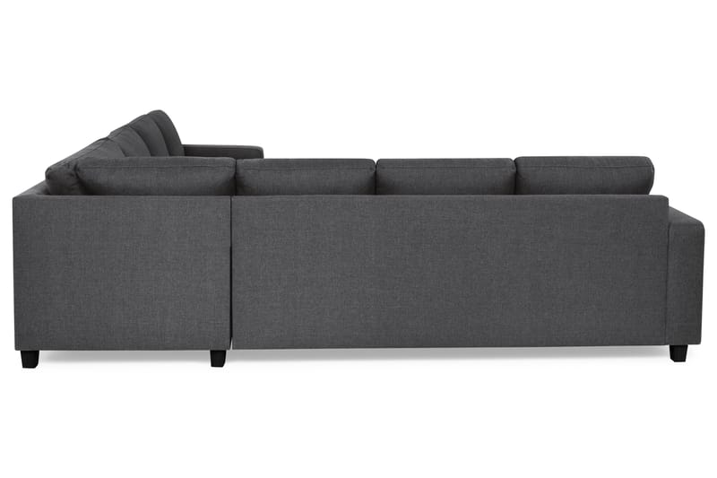 Crazy 6-seters Venstrevendt U-formet Large Hjørnesofa med Divan i Stoff - Mørk grå - Møbler - Sofaer - Hjørnesofa - Hjørnesofa med divan
