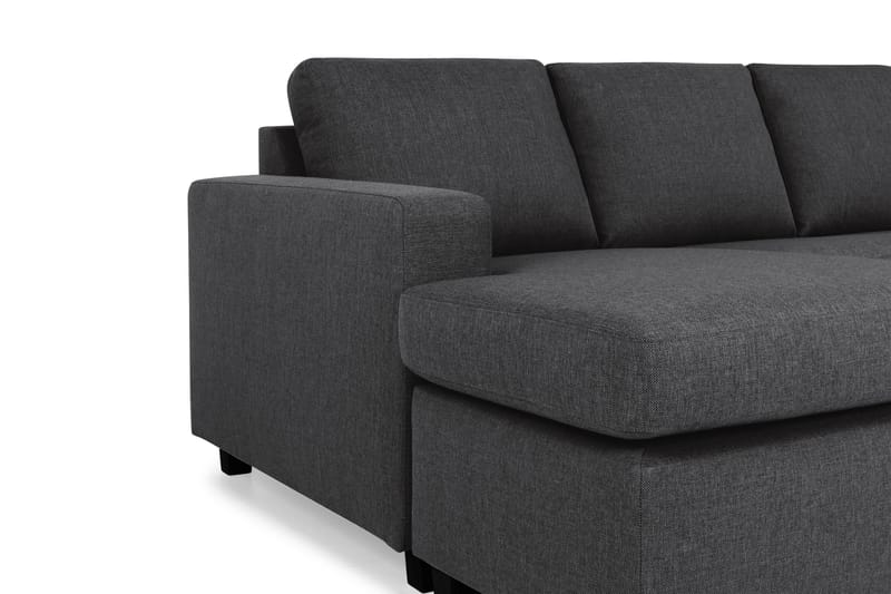 Crazy 6-seters Venstrevendt U-formet Large Hjørnesofa med Divan i Stoff - Mørk grå - Møbler - Sofaer - Hjørnesofa - Hjørnesofa med divan