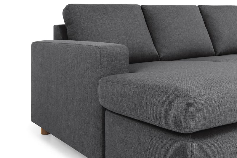 Crazy 6-seters Venstrevendt U-formet Large Hjørnesofa med Divan i Stoff - Mørk grå - Møbler - Sofaer - Hjørnesofa - Hjørnesofa med divan