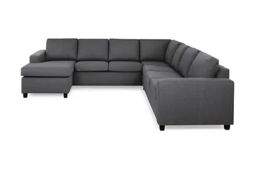 Crazy 6-seters Venstrevendt U-formet Large Hjørnesofa med Divan i Stoff