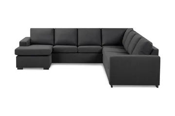 Crazy 6-seters Venstrevendt U-formet Large Hjørnesofa med Divan i Stoff