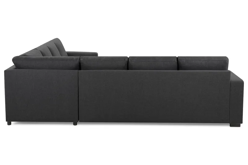 Crazy 6-seters Venstrevendt U-formet Large Hjørnesofa med Divan i Stoff - Mørk grå - Møbler - Sofaer - Hjørnesofa - Hjørnesofa med divan