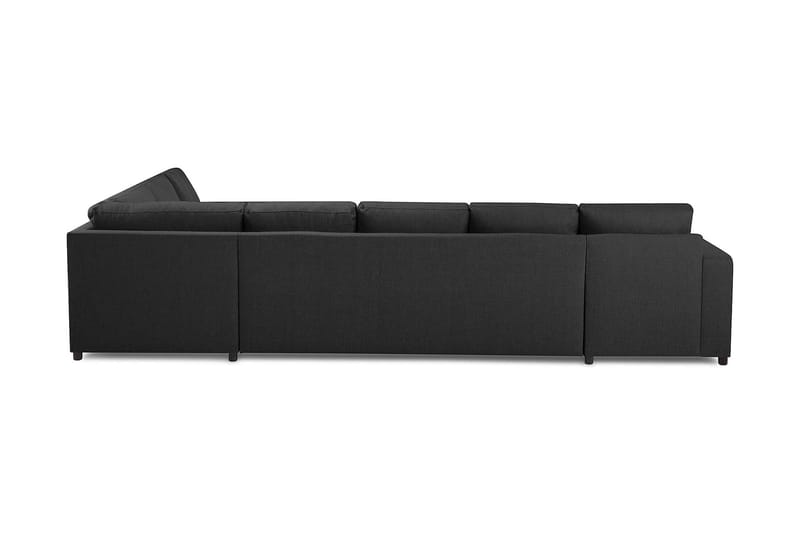 Crazy 6-seters Venstrevendt U-formet X-Large Hjørnesofa med Divan i Stoff - Antrasitt - Møbler - Sofaer - Hjørnesofa - Hjørnesofa med divan