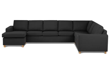 Crazy 6-seters Venstrevendt U-formet X-Large Hjørnesofa med Divan i Stoff