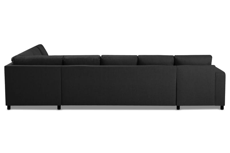 Crazy 6-seters Venstrevendt U-formet X-Large Hjørnesofa med Divan i Stoff - Antrasitt - Møbler - Sofaer - Hjørnesofa - Hjørnesofa med divan