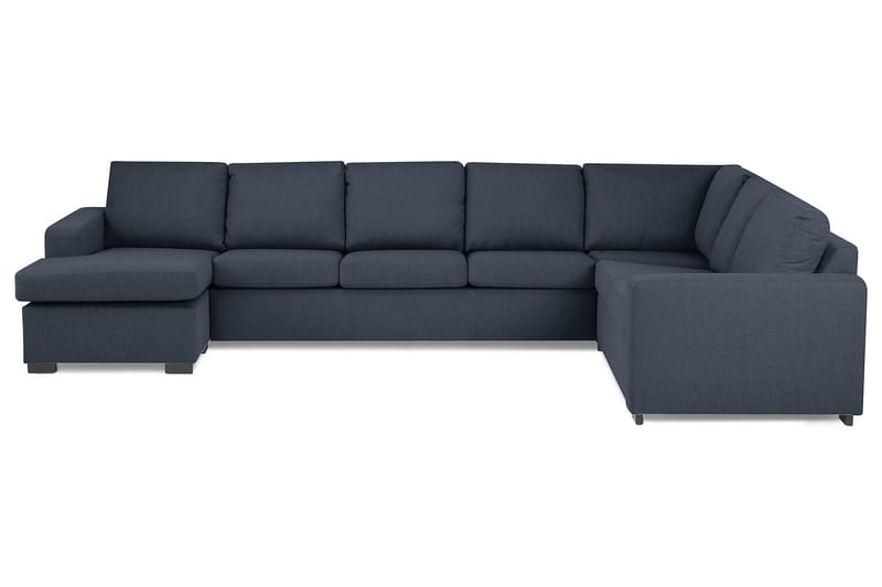Crazy 6-seters Venstrevendt U-formet X-Large Hjørnesofa med Divan i Stoff - Blå - Møbler - Sofaer - Hjørnesofa - Hjørnesofa med divan
