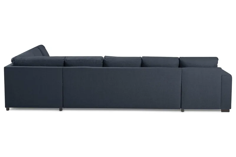 Crazy 6-seters Venstrevendt U-formet X-Large Hjørnesofa med Divan i Stoff - Blå - Møbler - Sofaer - Hjørnesofa - Hjørnesofa med divan