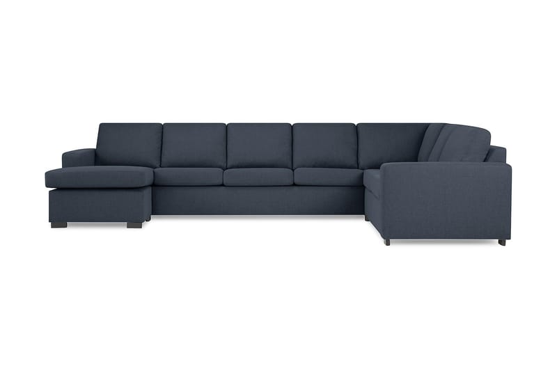 Crazy 6-seters Venstrevendt U-formet X-Large Hjørnesofa med Divan i Stoff - Blå - Møbler - Sofaer - Hjørnesofa - Hjørnesofa med divan