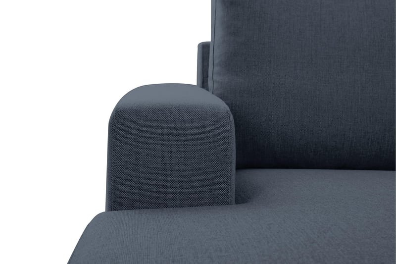 Crazy 6-seters Venstrevendt U-formet X-Large Hjørnesofa med Divan i Stoff - Blå - Møbler - Sofaer - Hjørnesofa - Hjørnesofa med divan