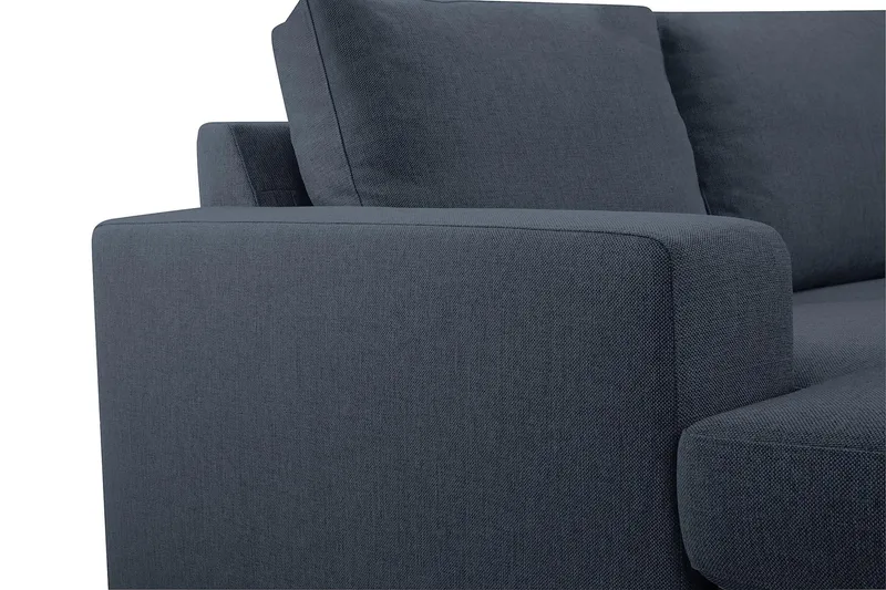 Crazy 6-seters Venstrevendt U-formet X-Large Hjørnesofa med Divan i Stoff - Blå - Møbler - Sofaer - Hjørnesofa - Hjørnesofa med divan