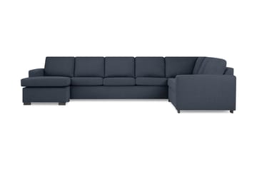 Crazy 6-seters Venstrevendt U-formet X-Large Hjørnesofa med Divan i Stoff