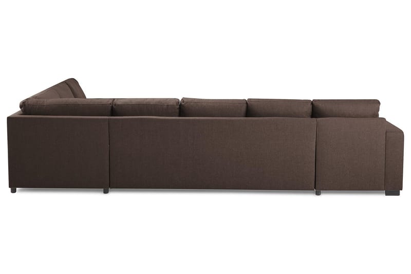 Crazy 6-seters Venstrevendt U-formet X-Large Hjørnesofa med Divan i Stoff - Brun - Møbler - Sofaer - Hjørnesofa - Hjørnesofa med divan
