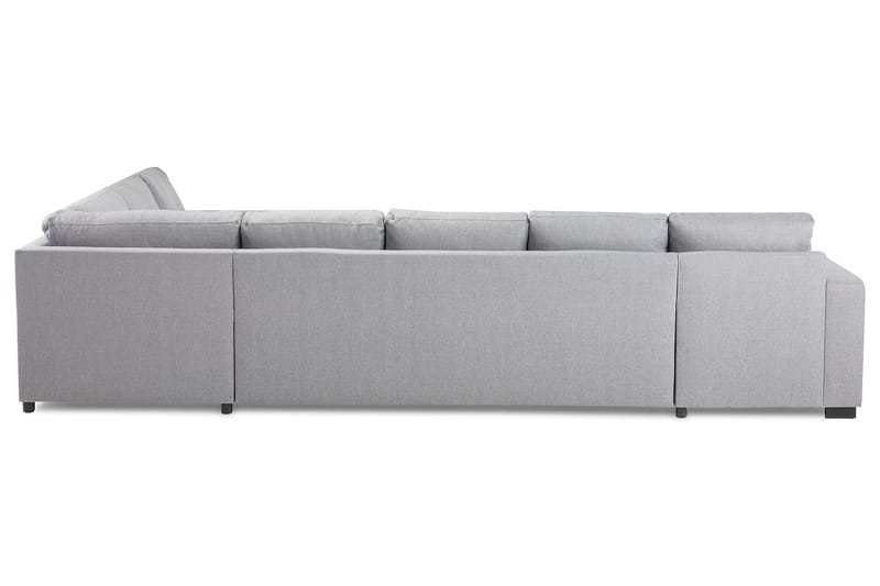 Crazy 6-seters Venstrevendt U-formet X-Large Hjørnesofa med Divan i Stoff - Grå - Møbler - Sofaer - Hjørnesofa - Hjørnesofa med divan