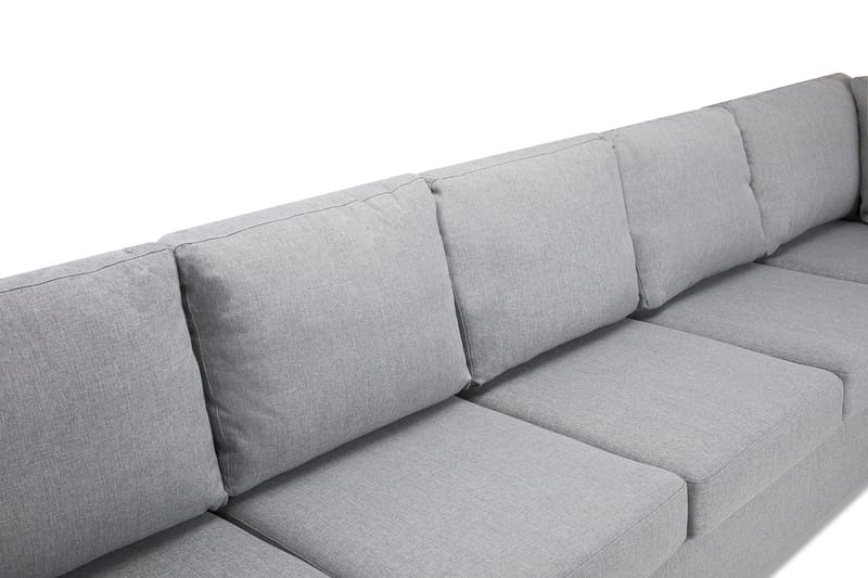 Crazy 6-seters Venstrevendt U-formet X-Large Hjørnesofa med Divan i Stoff - Grå - Møbler - Sofaer - Hjørnesofa - Hjørnesofa med divan