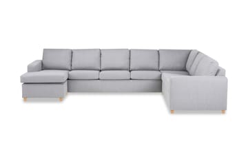 Crazy 6-seters Venstrevendt U-formet X-Large Hjørnesofa med Divan i Stoff