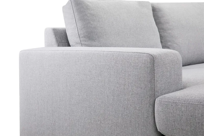 Crazy 6-seters Venstrevendt U-formet X-Large Hjørnesofa med Divan i Stoff - Grå - Møbler - Sofaer - Hjørnesofa - Hjørnesofa med divan