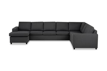 Crazy 6-seters Venstrevendt U-formet X-Large Hjørnesofa med Divan i Stoff