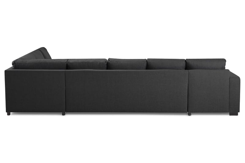 Crazy 6-seters Venstrevendt U-formet X-Large Hjørnesofa med Divan i Stoff - Mørk grå - Møbler - Sofaer - Hjørnesofa - Hjørnesofa med divan