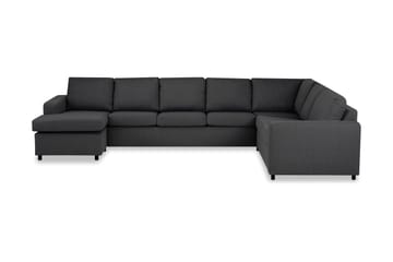 Crazy 6-seters Venstrevendt U-formet X-Large Hjørnesofa med Divan i Stoff