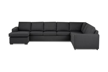 Crazy 6-seters Venstrevendt U-formet X-Large Hjørnesofa med Divan i Stoff