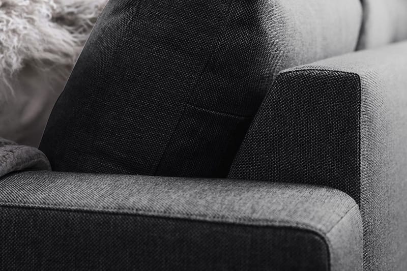 Crazy 6-seters Venstrevendt U-formet X-Large Hjørnesofa med Divan i Stoff - Mørk grå - Møbler - Sofaer - Hjørnesofa - Hjørnesofa med divan