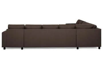 Crazy 7-seters høyrevendt U-formet ekstra ekstra stor hjørnesofa med sjeselong i stoff - Brun - Møbler - Sofaer - Hjørnesofa - Hjørnesofa med divan