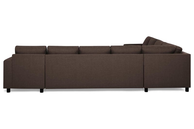 Crazy 7-seters høyrevendt U-formet ekstra ekstra stor hjørnesofa med sjeselong i stoff - Brun - Møbler - Sofaer - Hjørnesofa - Hjørnesofa med divan