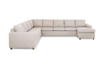 Crazy 7-seters Høyrevendt U-formet XX-Large Hjørnesofa med Divan i Stoff