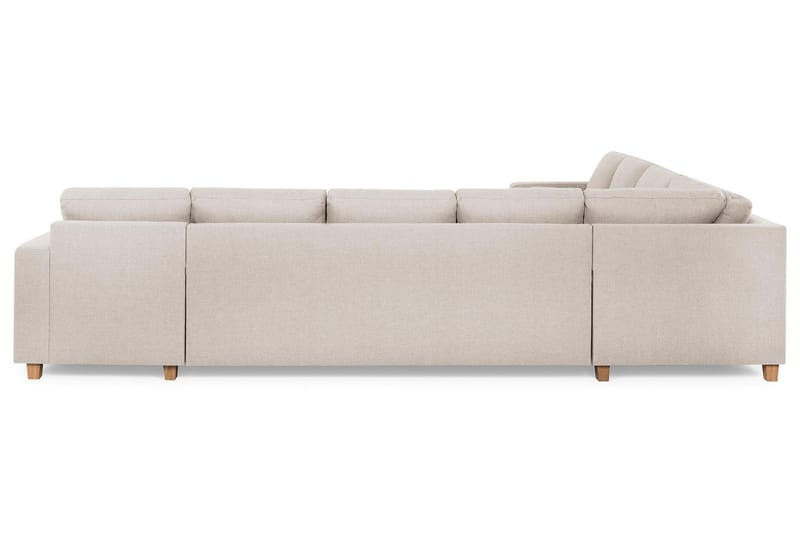 Crazy 7-seters Høyrevendt U-formet XX-Large Hjørnesofa med Divan i Stoff - Beige - Møbler - Sofaer - Hjørnesofa - Hjørnesofa med divan