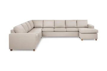 Crazy 7-seters Høyrevendt U-formet XX-Large Hjørnesofa med Divan i Stoff