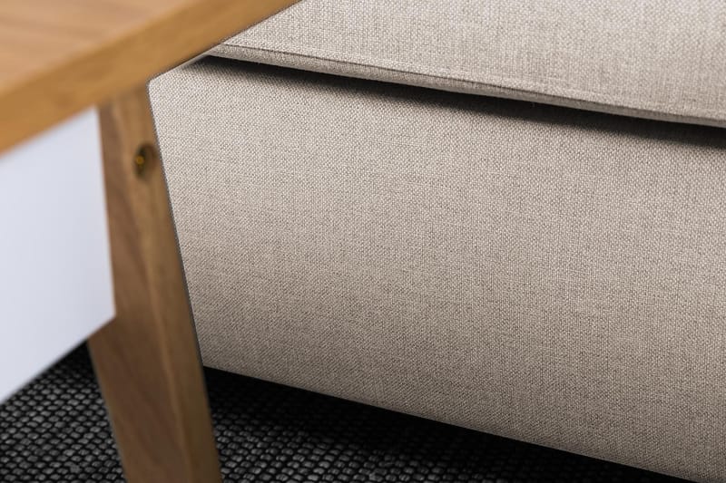 Crazy 7-seters Høyrevendt U-formet XX-Large Hjørnesofa med Divan i Stoff - Beige - Møbler - Sofaer - Hjørnesofa - Hjørnesofa med divan