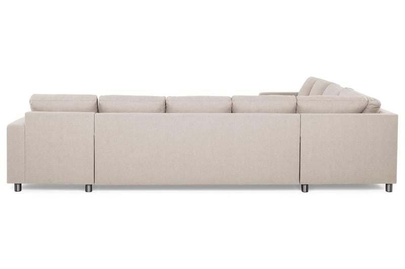 Crazy 7-seters Høyrevendt U-formet XX-Large Hjørnesofa med Divan i Stoff - Beige - Møbler - Sofaer - Hjørnesofa - Hjørnesofa med divan