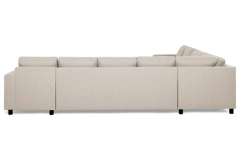 Crazy 7-seters Høyrevendt U-formet XX-Large Hjørnesofa med Divan i Stoff - Beige - Møbler - Sofaer - Hjørnesofa - Hjørnesofa med divan