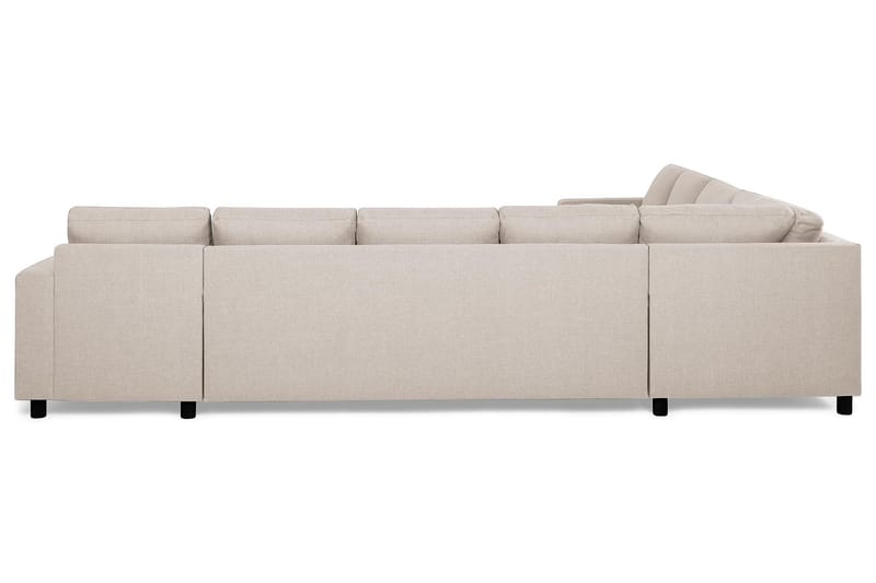 Crazy 7-seters Høyrevendt U-formet XX-Large Hjørnesofa med Divan i Stoff - Beige - Møbler - Sofaer - Hjørnesofa - Hjørnesofa med divan