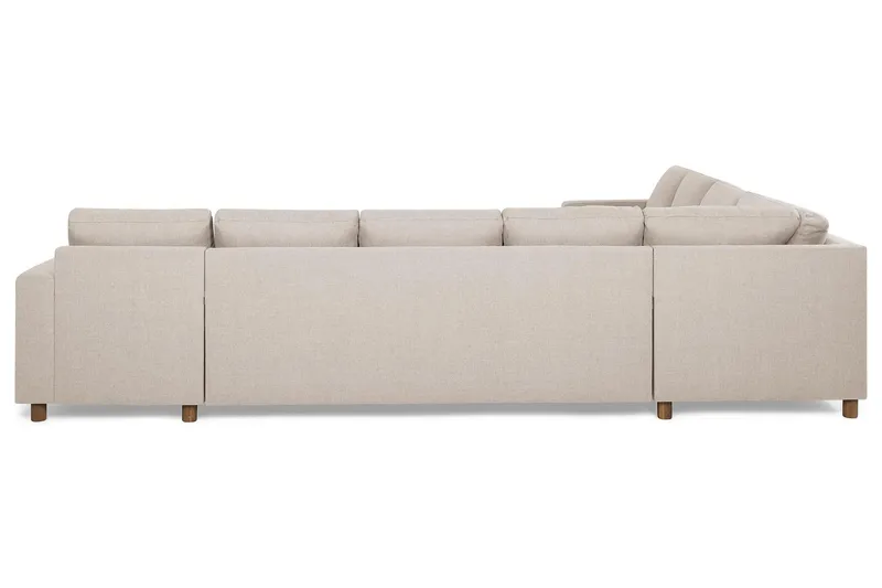 Crazy 7-seters Høyrevendt U-formet XX-Large Hjørnesofa med Divan i Stoff - Beige - Møbler - Sofaer - Hjørnesofa - Hjørnesofa med divan