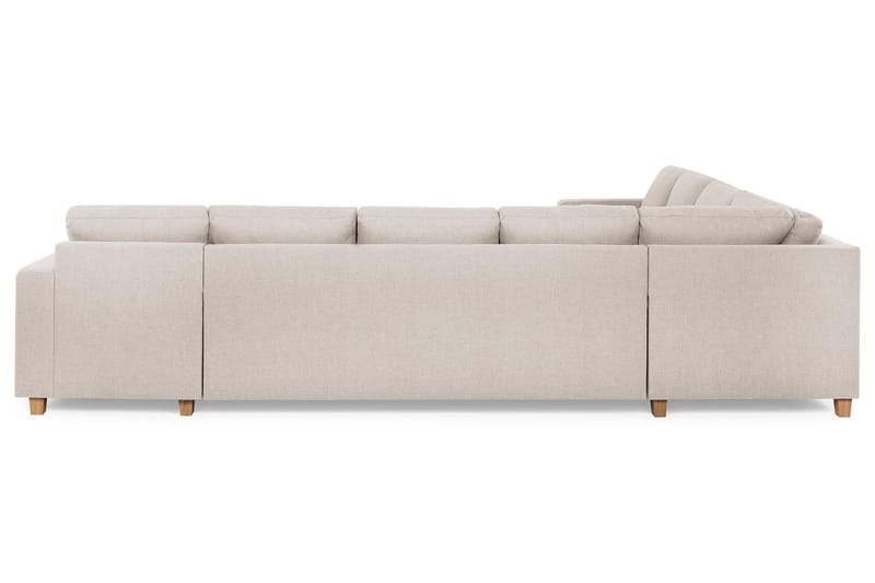 Crazy 7-seters Høyrevendt U-formet XX-Large Hjørnesofa med Divan i Stoff - Beige - Møbler - Sofaer - Hjørnesofa - Hjørnesofa med divan