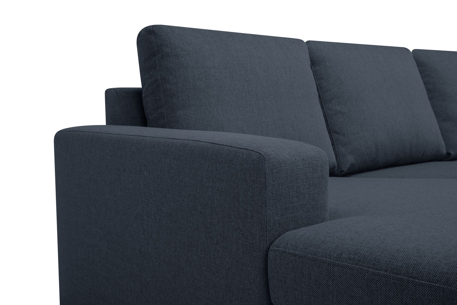 Crazy 7-seters Høyrevendt U-formet XX-Large Hjørnesofa med Divan i Stoff - Blå - Møbler - Sofaer - Hjørnesofa - Hjørnesofa med divan