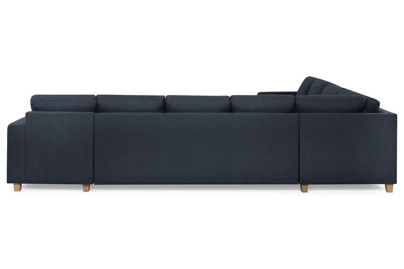 Crazy 7-seters Høyrevendt U-formet XX-Large Hjørnesofa med Divan i Stoff - Blå - Møbler - Sofaer - Hjørnesofa - Hjørnesofa med divan